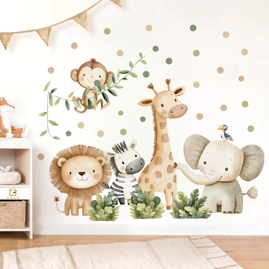 بوهو غابة الحيوانات ملصقات جدا - مراجعة Baby Nursery Decor Girl وسعره