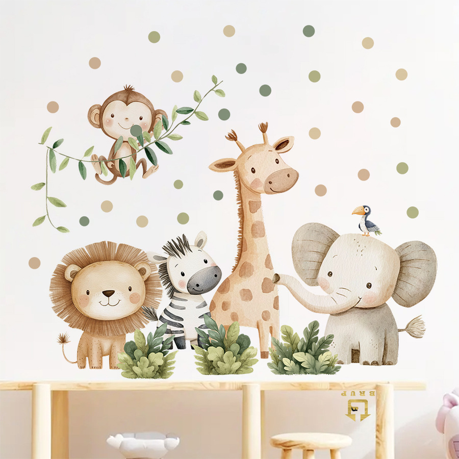 بوهو غابة الحيوانات ملصقات جدا - مراجعة Baby Nursery Decor Girl وسعره
