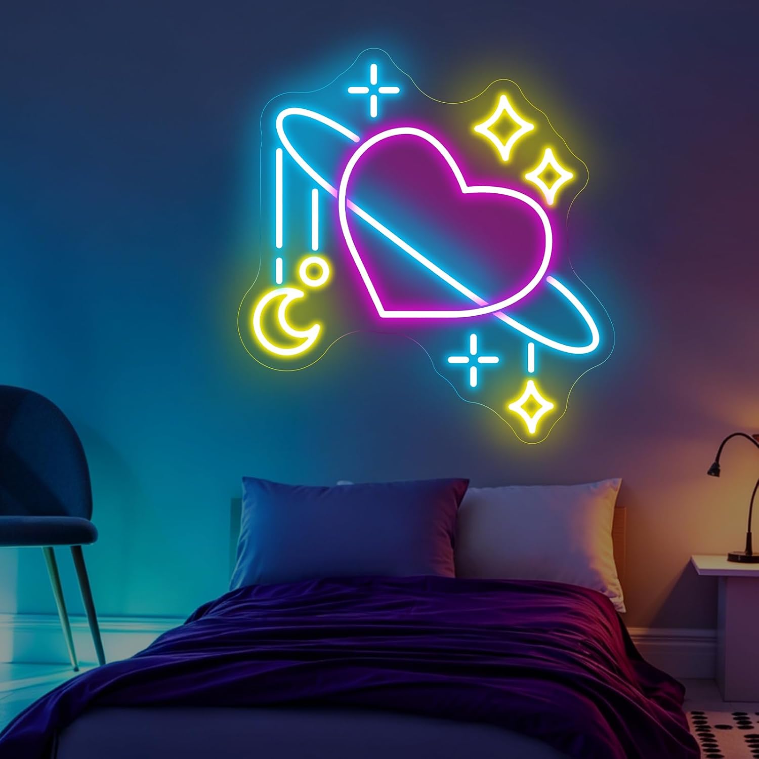 مصباح نيون على شكل كوكب فضائي، - مراجعة Baby Nursery Wall Lights وسعره
