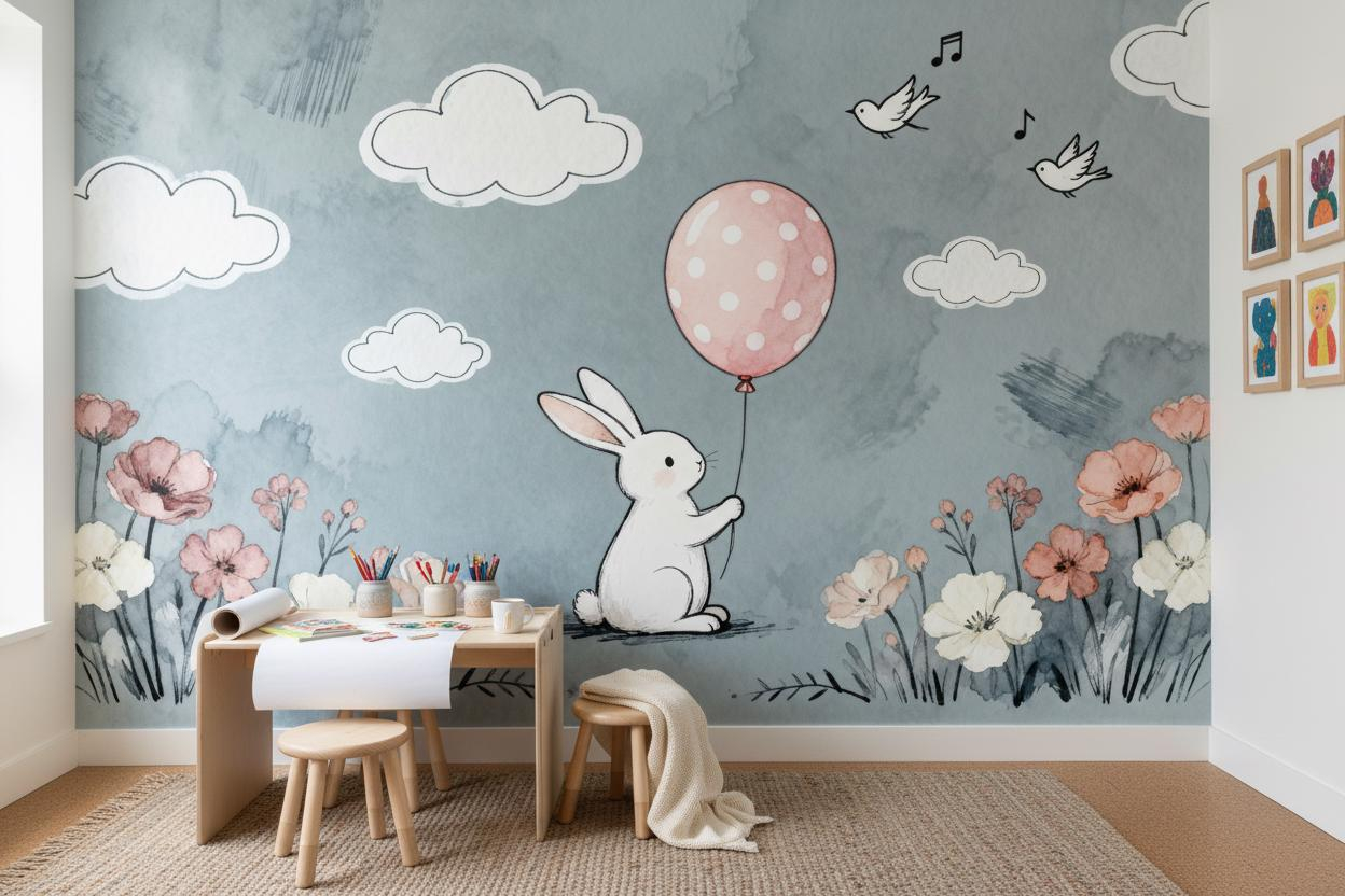ورق جدران كرتوني بتصميم حيوانا - مراجعة Baby Nursery Peel And Stick Wallpaper وسعره